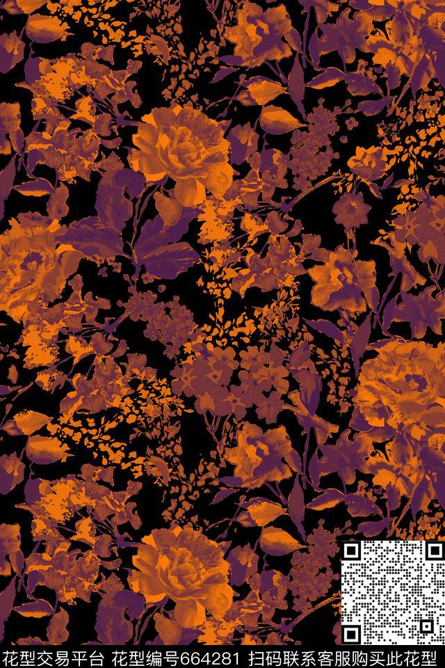 女士泳装热带艺术花卉传统印花华亿平台下载（图片编号: 664281） - 瓦栏（Walan）