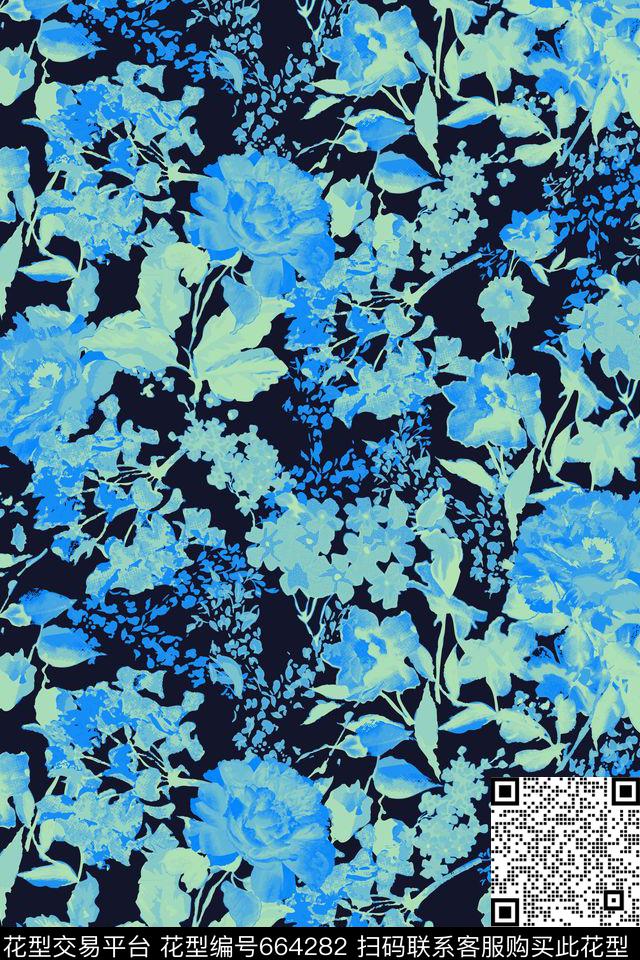 女士泳装热带艺术花卉传统印花华亿平台下载（图片编号: 664282） - 瓦栏（Walan）