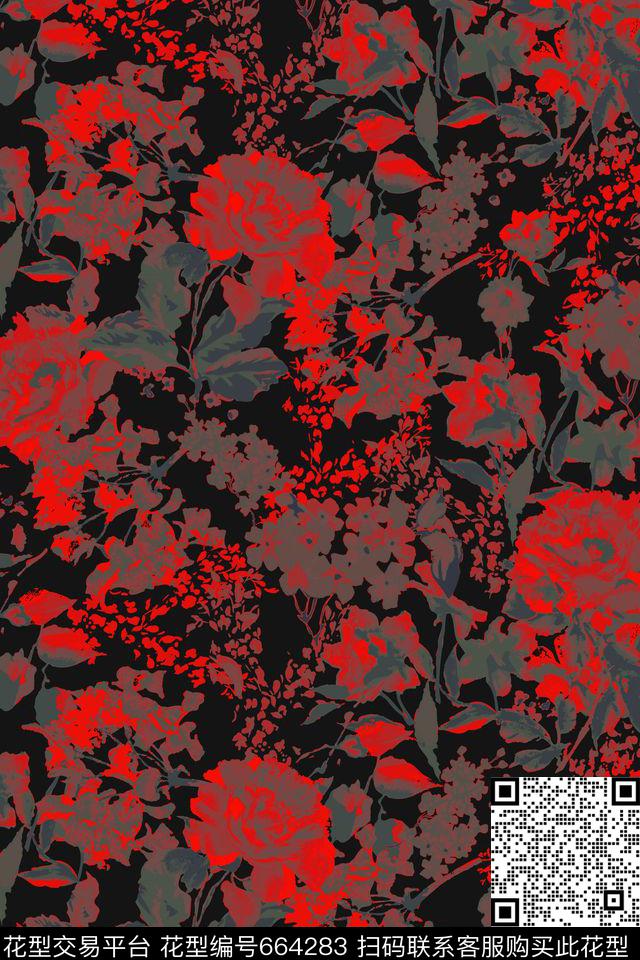 女士泳装热带艺术花卉传统印花华亿平台下载（图片编号: 664283） - 瓦栏（Walan）