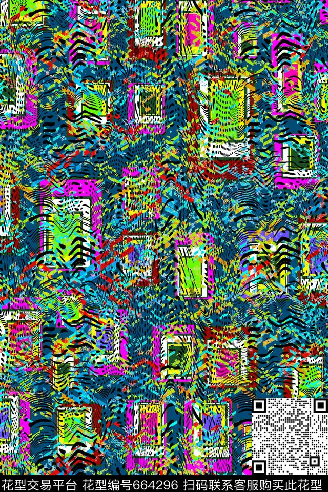 抽象底纹几何豹纹传统印花华亿平台下载（图片编号: 664296） - 瓦栏（Walan）
