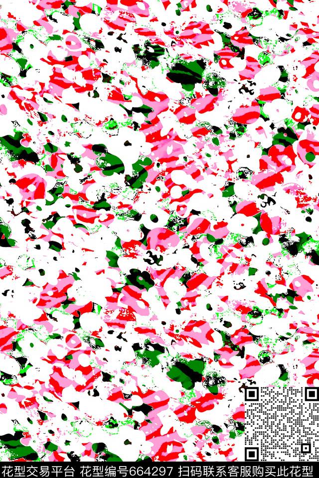 花朵手绘矢量花朵传统印花华亿平台下载（图片编号: 664297） - 瓦栏（Walan）