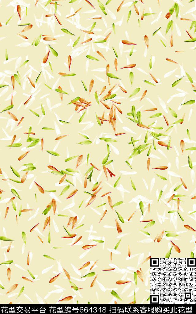植物树叶竹叶数码印花华亿平台下载（图片编号: 664348） - 瓦栏（Walan）