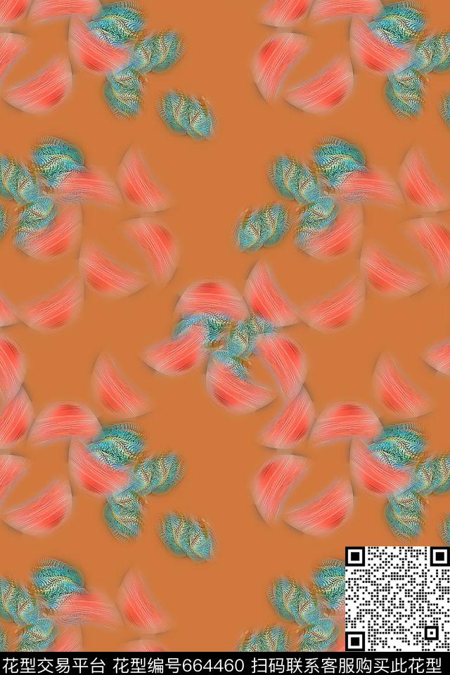 炫彩变幻抽象图案蓝云意向数码印花华亿平台下载（图片编号: 664460） - 瓦栏（Walan）