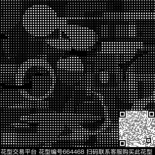 线性不规则几何黑白数码印花华亿平台下载（图片编号: 664468） - 瓦栏（Walan）