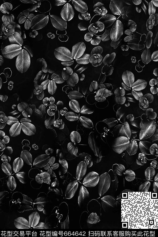 四叶草休闲草数码印花华亿平台下载（图片编号: 664642） - 瓦栏（Walan）