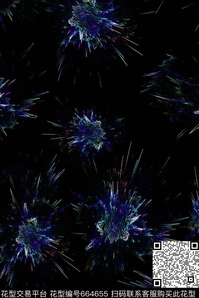 极光抽象数码印花华亿平台下载（图片编号: 664655） - 瓦栏（Walan）