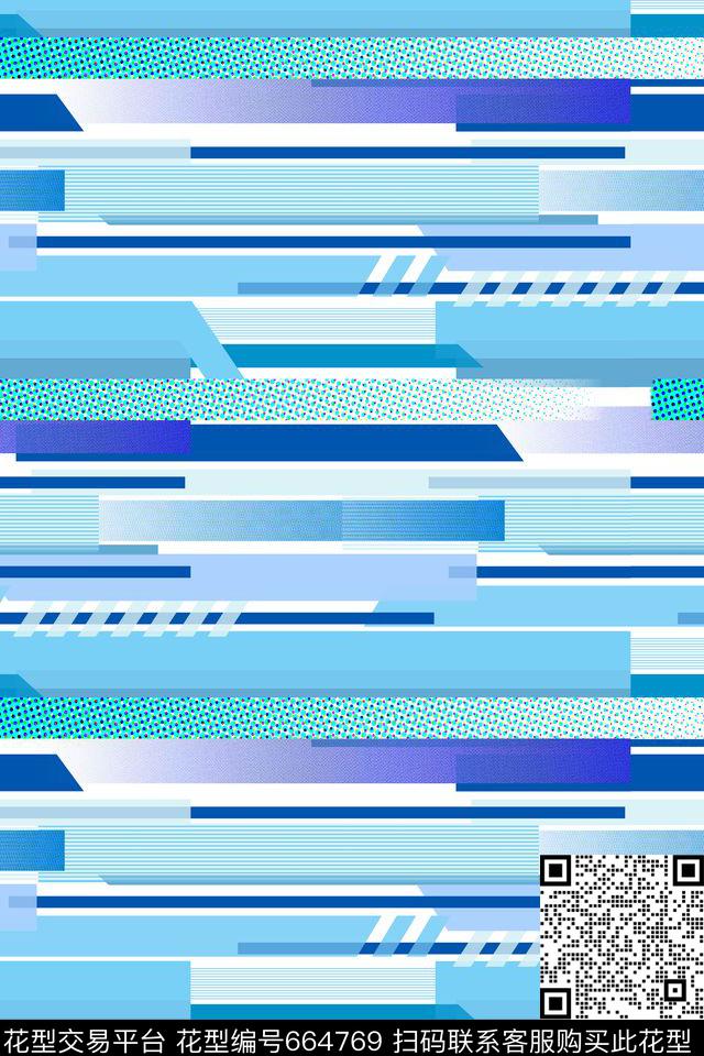 条子条纹蓝色条纹传统印花华亿平台下载（图片编号: 664769） - 瓦栏（Walan）