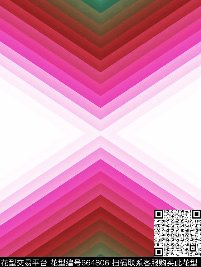 色块几何三角形数码印花华亿平台下载（图片编号: 664806） - 瓦栏（Walan）