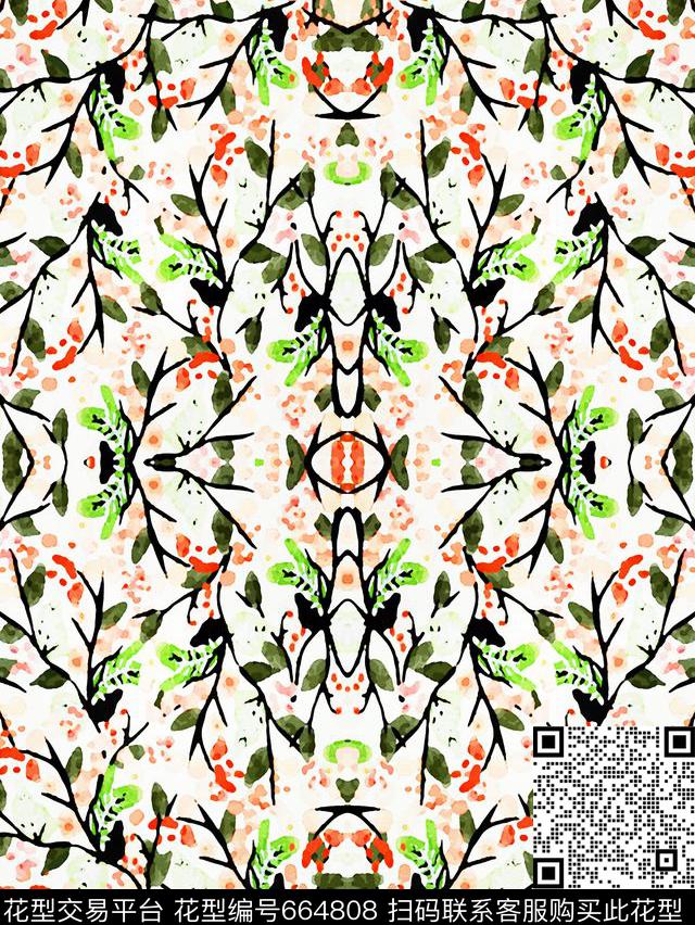 热带花朵花卉数码印花华亿平台下载（图片编号: 664808） - 瓦栏（Walan）