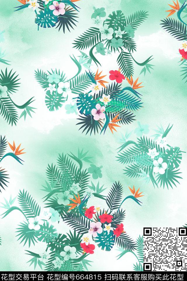 L.D~渐变L.D~花卉L.D~水彩数码印花华亿平台下载（图片编号: 664815） - 瓦栏（Walan）