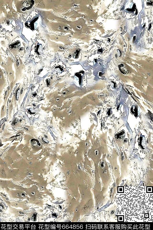 水波水纹水珠数码印花华亿平台下载（图片编号: 664856） - 瓦栏（Walan）