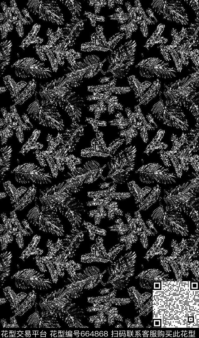 花卉手绘商务传统印花华亿平台下载（图片编号: 664868） - 瓦栏（Walan）