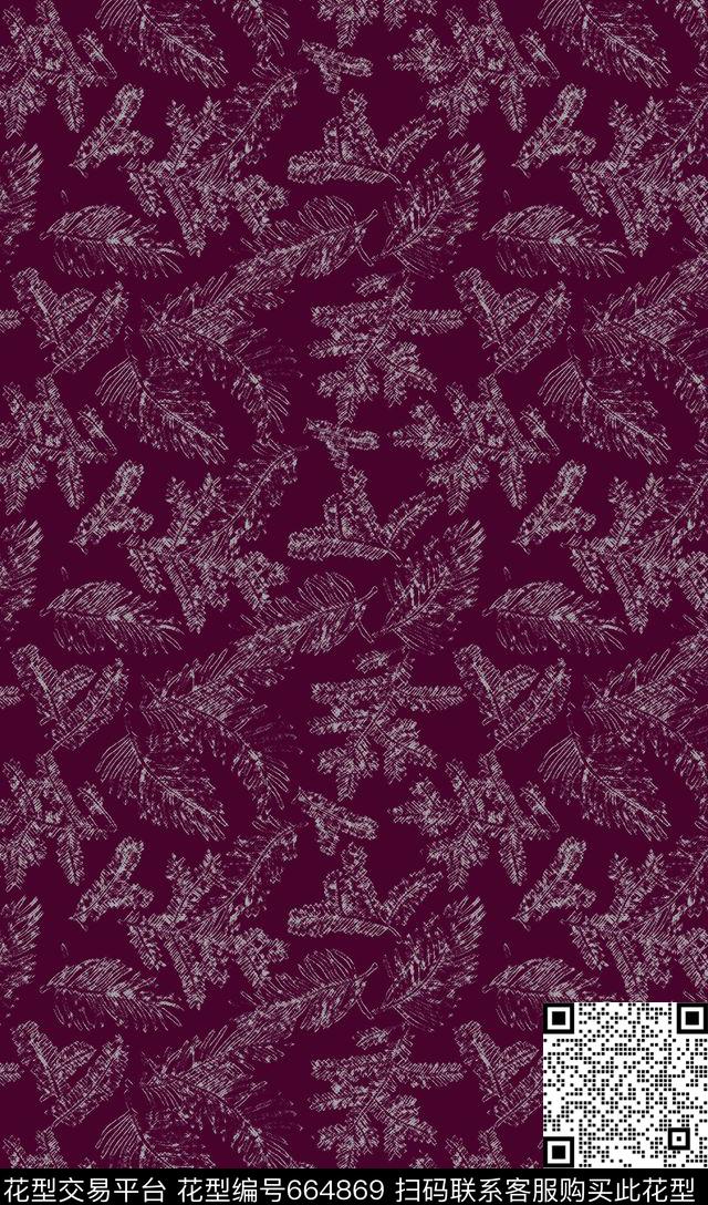 花卉手绘商务传统印花华亿平台下载（图片编号: 664869） - 瓦栏（Walan）