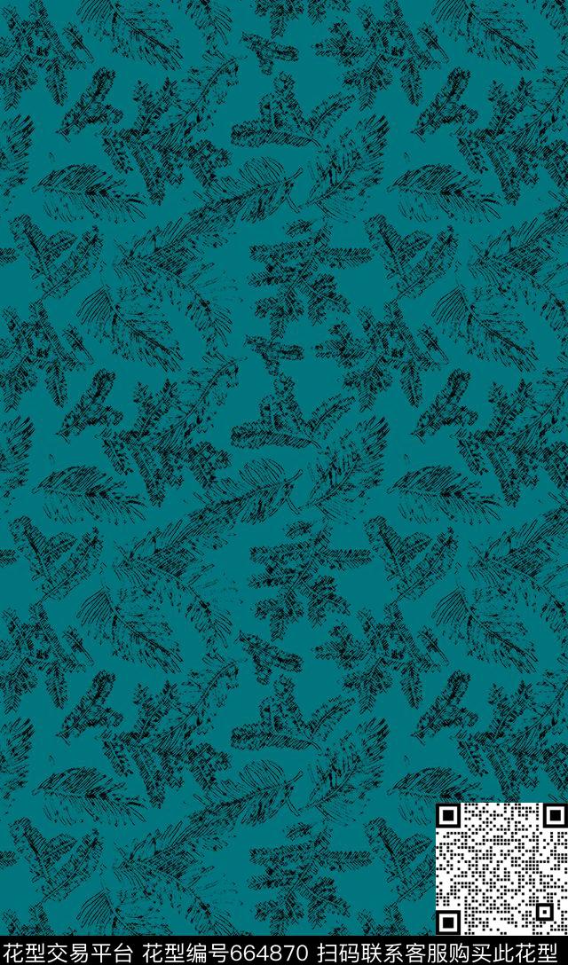 花卉手绘商务传统印花华亿平台下载（图片编号: 664870） - 瓦栏（Walan）