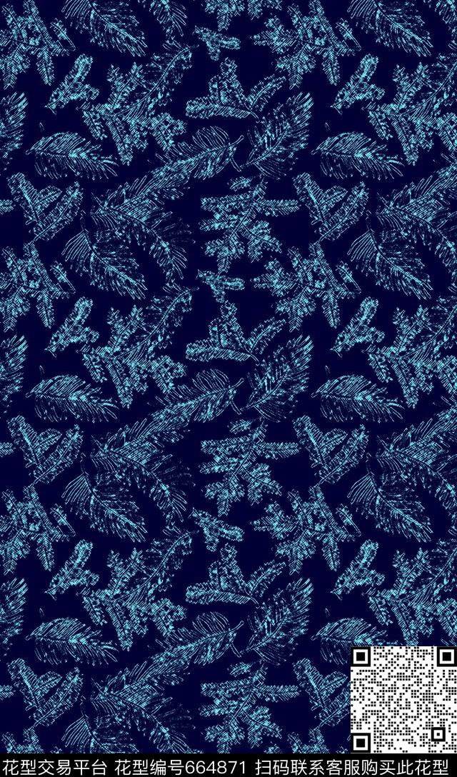 花卉手绘商务传统印花华亿平台下载（图片编号: 664871） - 瓦栏（Walan）