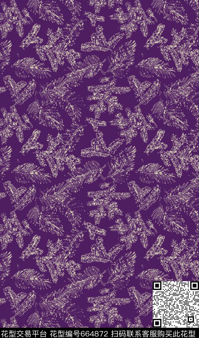 花卉手绘商务传统印花华亿平台下载（图片编号: 664872） - 瓦栏（Walan）