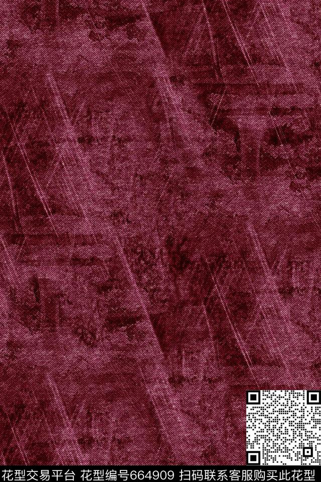 牛仔纹肌理漂白数码印花华亿平台下载（图片编号: 664909） - 瓦栏（Walan）