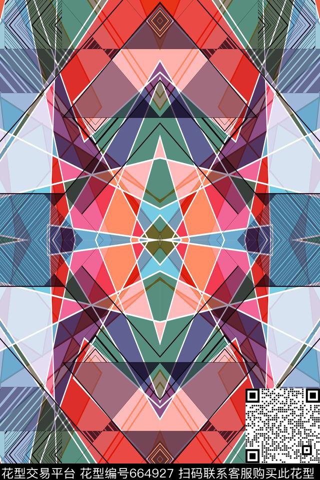 数码零点--泳装菱形数码印花华亿平台下载（图片编号: 664927） - 瓦栏（Walan）