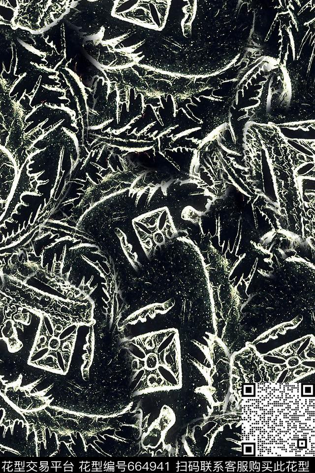 男装抽象细胞数码印花华亿平台下载（图片编号: 664941） - 瓦栏（Walan）