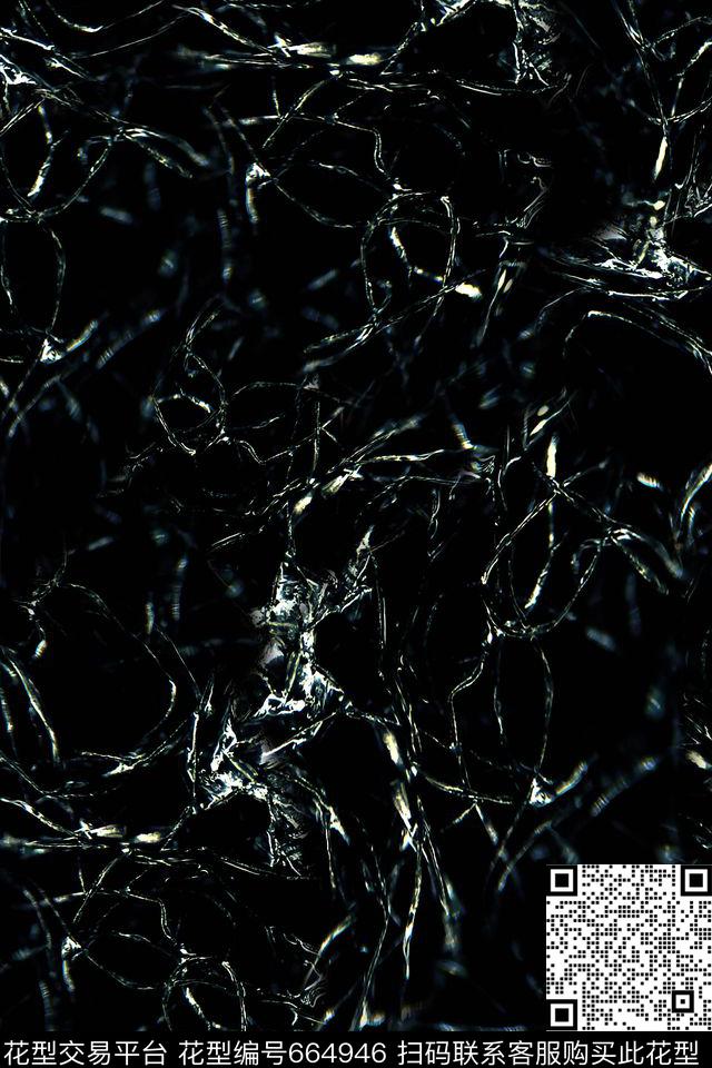 男装抽象细胞数码印花华亿平台下载（图片编号: 664946） - 瓦栏（Walan）