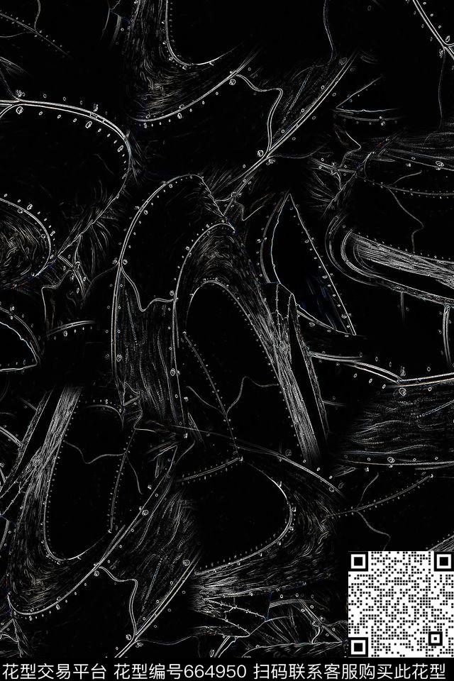 男装抽象细胞数码印花华亿平台下载（图片编号: 664950） - 瓦栏（Walan）