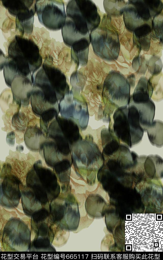 炫彩迷彩女装数码印花华亿平台下载（图片编号: 665117） - 瓦栏（Walan）
