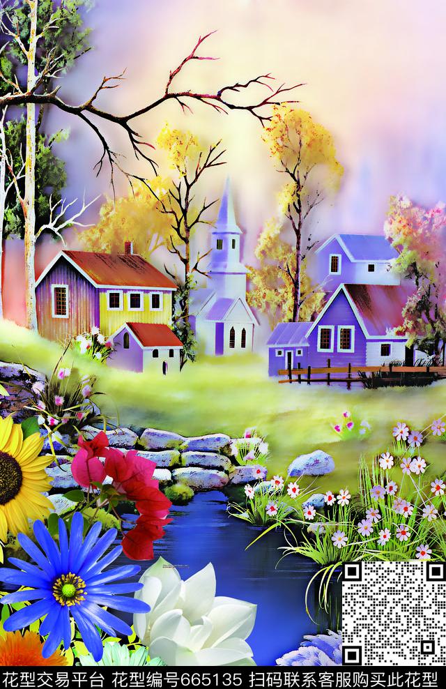 淑女大牌风莫妮卡-定位华亿平台传统印花华亿平台下载（图片编号: 665135） - 瓦栏（Walan）