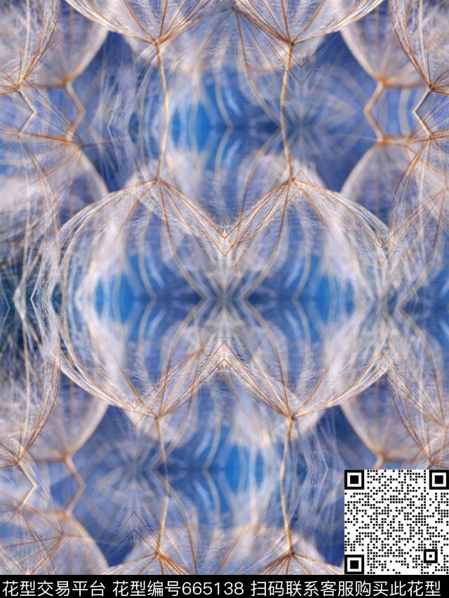 梦幻时尚蒲公英数码印花华亿平台下载（图片编号: 665138） - 瓦栏（Walan）