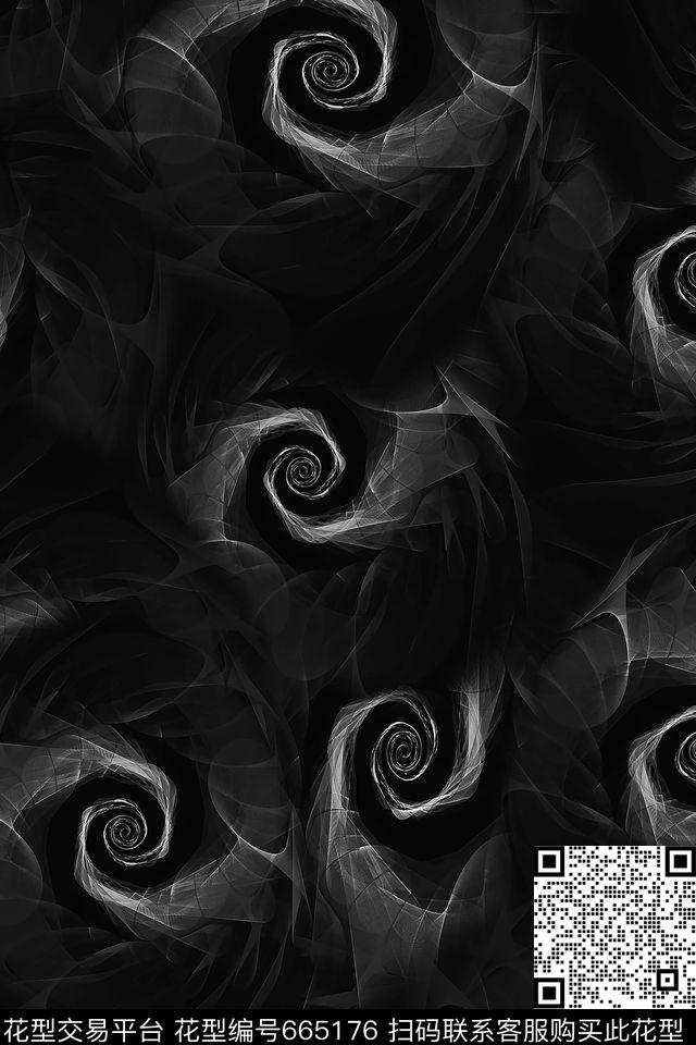 抽象旋涡数码数码印花华亿平台下载（图片编号: 665176） - 瓦栏（Walan）