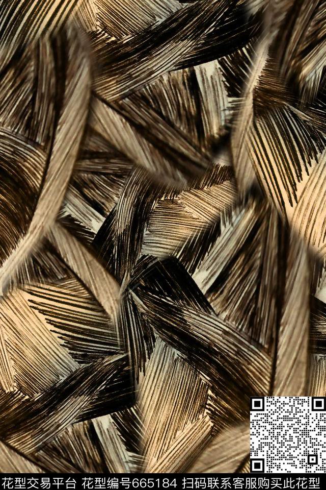 抽象男装朦胧数码印花华亿平台下载（图片编号: 665184） - 瓦栏（Walan）