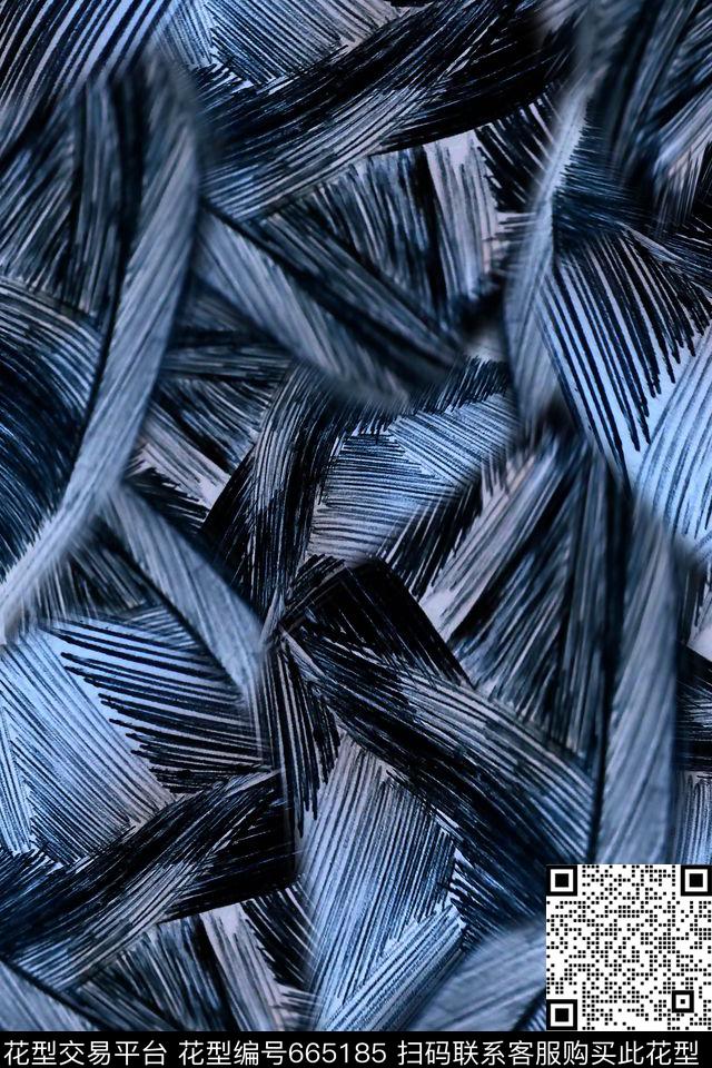 抽象男装朦胧数码印花华亿平台下载（图片编号: 665185） - 瓦栏（Walan）