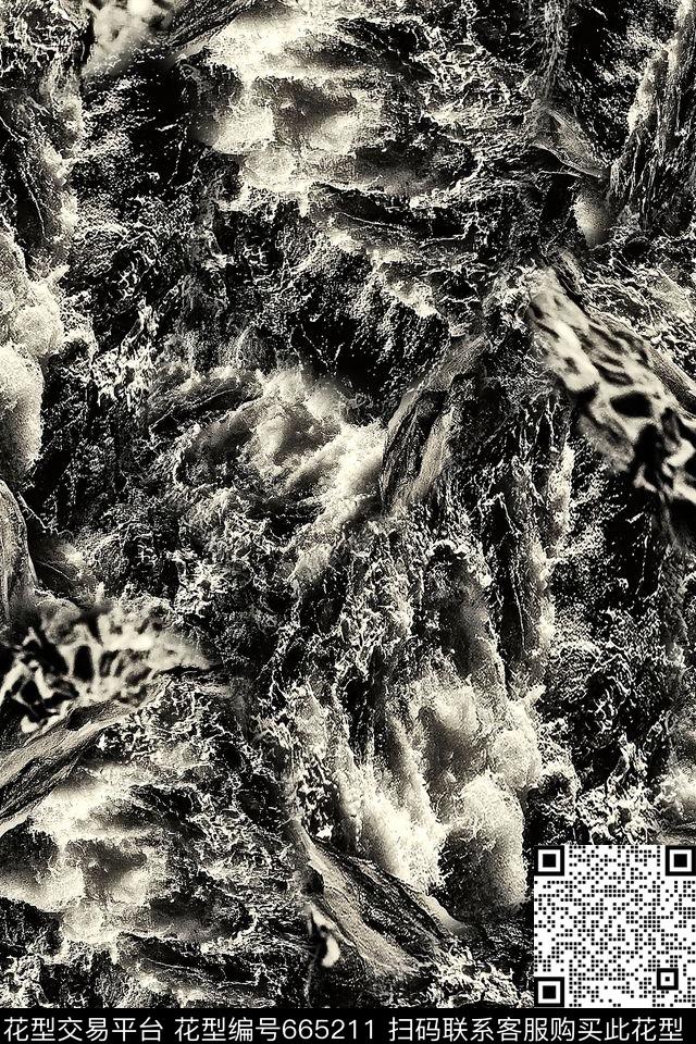 抽象男装朦胧数码印花华亿平台下载（图片编号: 665211） - 瓦栏（Walan）