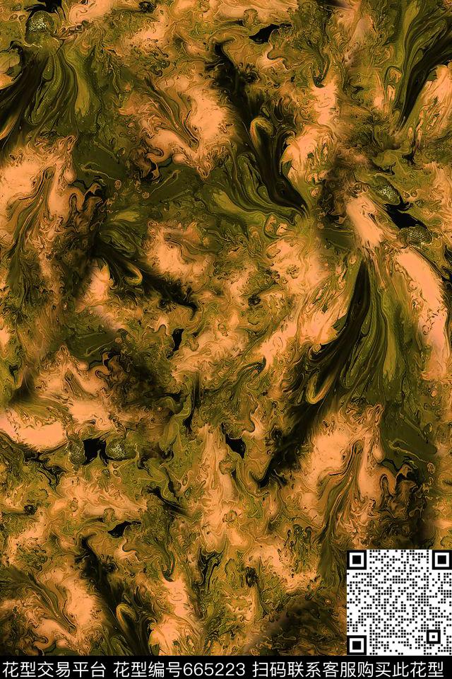 抽象男装朦胧数码印花华亿平台下载（图片编号: 665223） - 瓦栏（Walan）