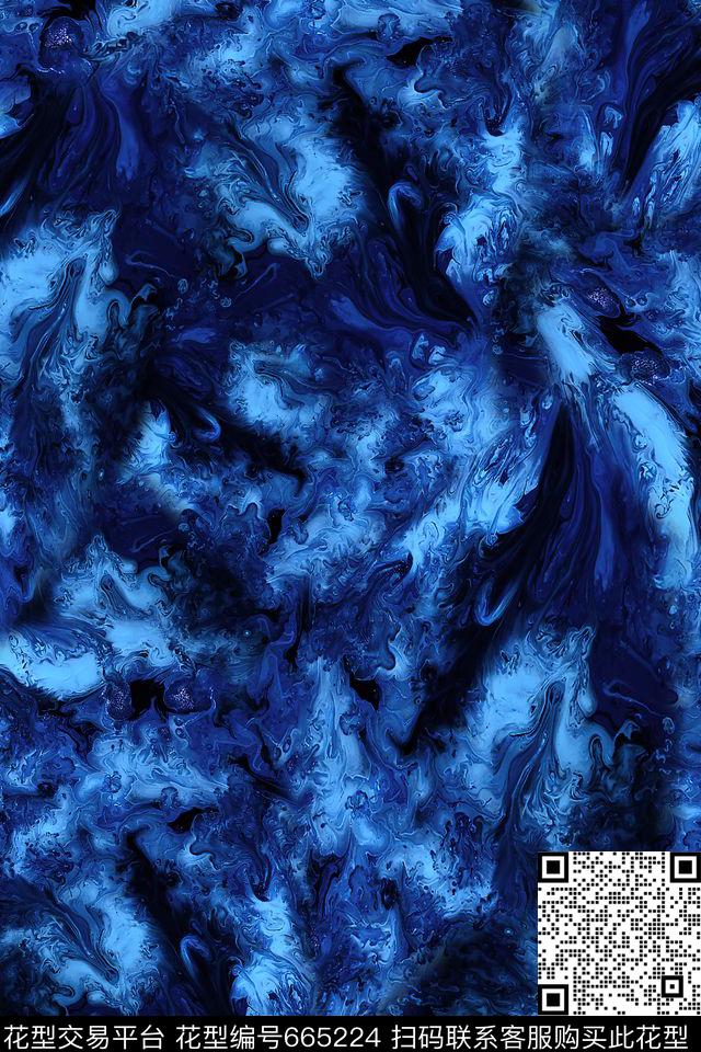 抽象男装朦胧数码印花华亿平台下载（图片编号: 665224） - 瓦栏（Walan）