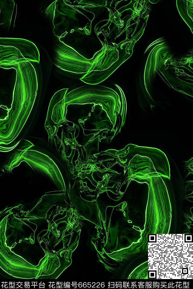 抽象男装朦胧数码印花华亿平台下载（图片编号: 665226） - 瓦栏（Walan）