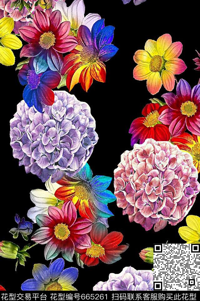 水墨国画房屋梅花数码印花华亿平台下载（图片编号: 665261） - 瓦栏（Walan）