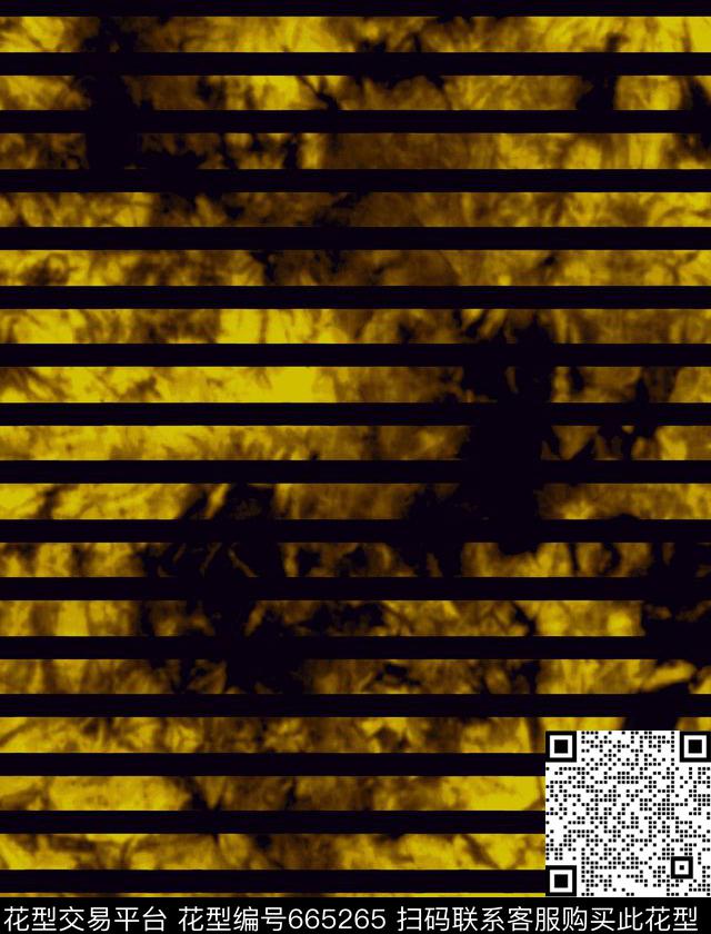 仿扎染横条传统印花华亿平台下载（图片编号: 665265） - 瓦栏（Walan）