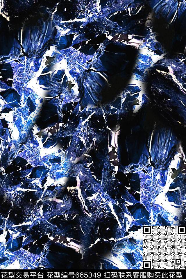 抽象男装朦胧数码印花华亿平台下载（图片编号: 665349） - 瓦栏（Walan）