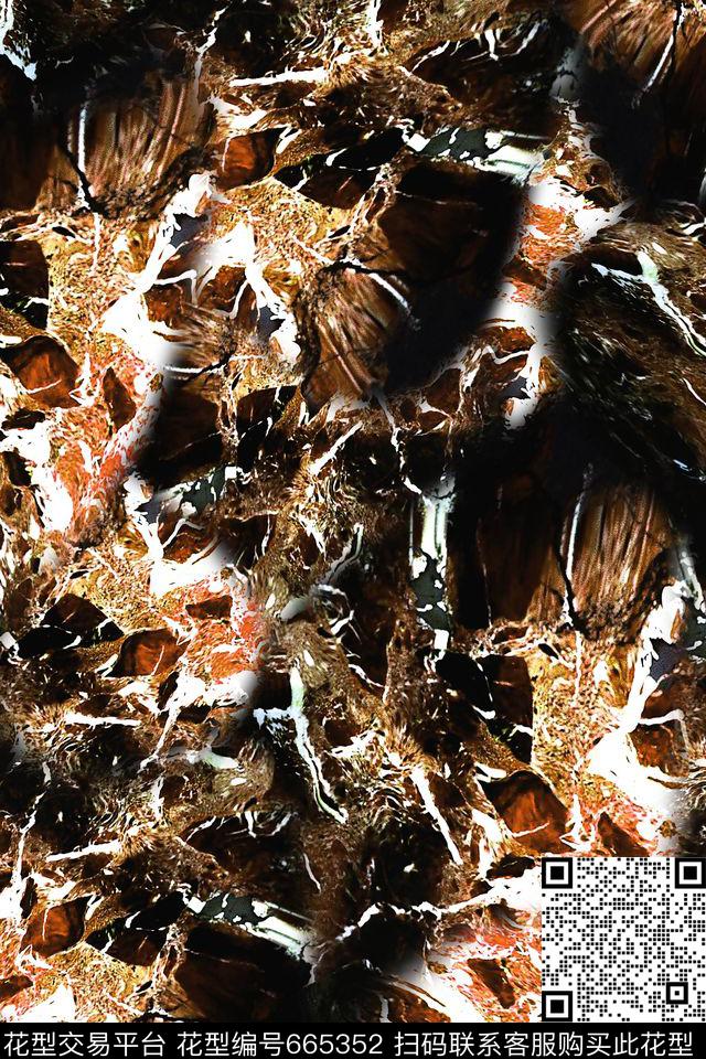 抽象男装朦胧数码印花华亿平台下载（图片编号: 665352） - 瓦栏（Walan）