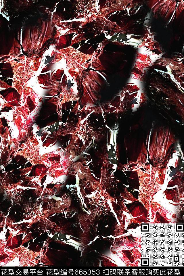 抽象男装朦胧数码印花华亿平台下载（图片编号: 665353） - 瓦栏（Walan）