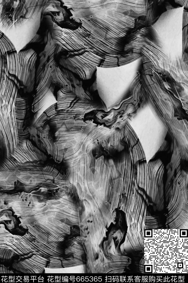 抽象男装朦胧数码印花华亿平台下载（图片编号: 665365） - 瓦栏（Walan）