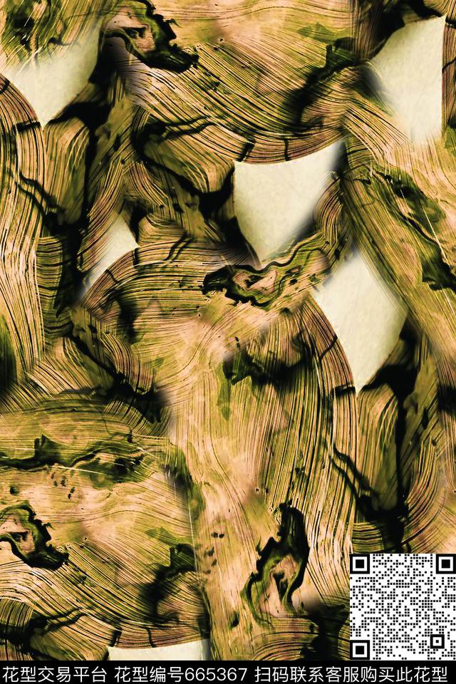 抽象男装朦胧数码印花华亿平台下载（图片编号: 665367） - 瓦栏（Walan）