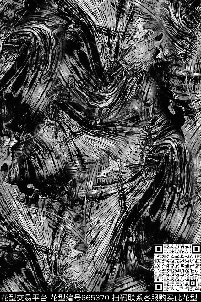 抽象朦胧流彩数码印花华亿平台下载（图片编号: 665370） - 瓦栏（Walan）