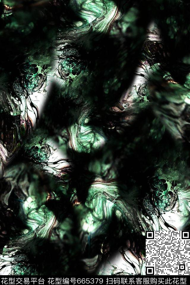 抽象朦胧流彩数码印花华亿平台下载（图片编号: 665379） - 瓦栏（Walan）