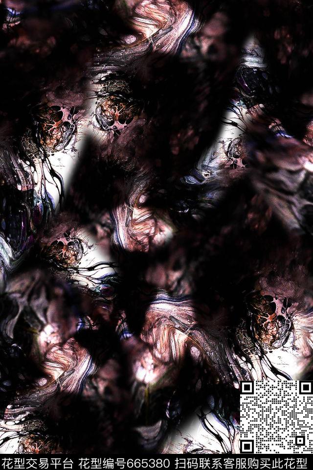 抽象朦胧流彩数码印花华亿平台下载（图片编号: 665380） - 瓦栏（Walan）