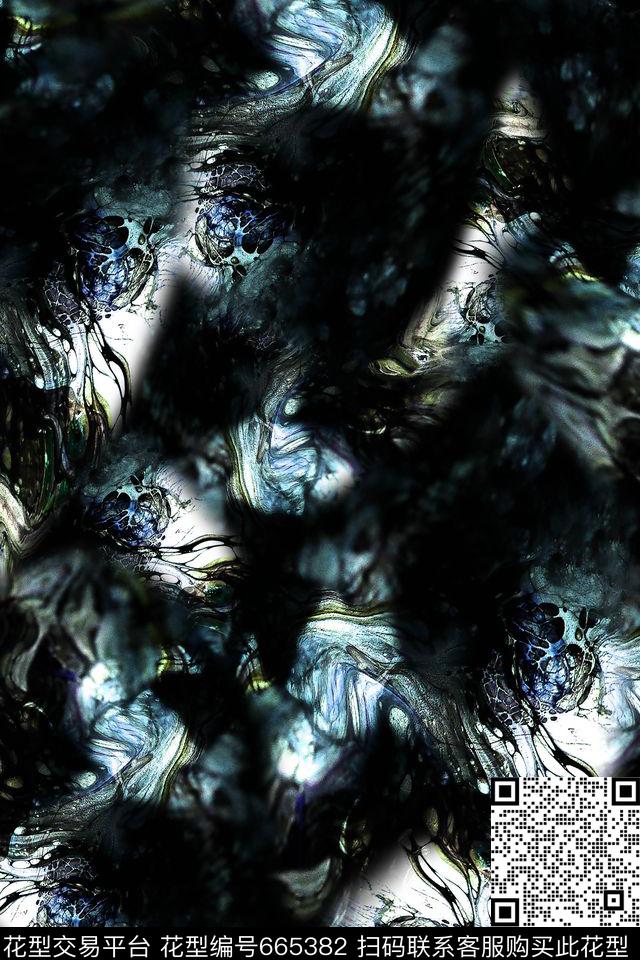 抽象朦胧流彩数码印花华亿平台下载（图片编号: 665382） - 瓦栏（Walan）