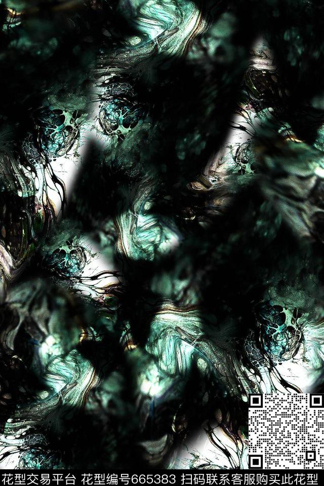 抽象朦胧流彩数码印花华亿平台下载（图片编号: 665383） - 瓦栏（Walan）