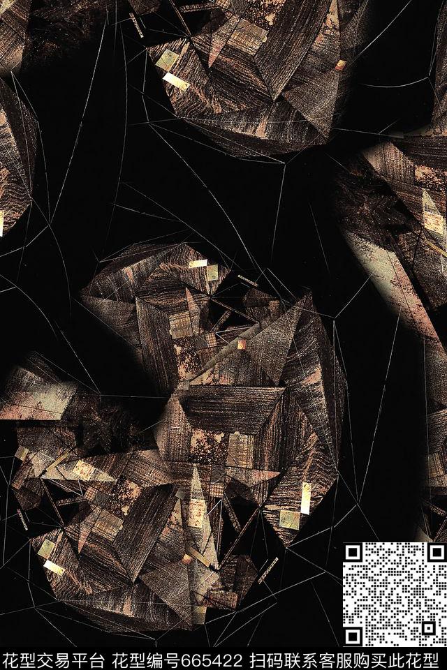 几何线条男装数码印花华亿平台下载（图片编号: 665422） - 瓦栏（Walan）