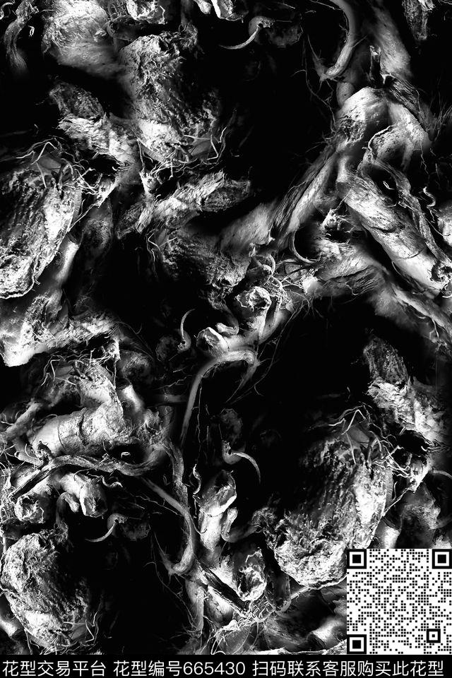 抽象根须户外数码印花华亿平台下载（图片编号: 665430） - 瓦栏（Walan）