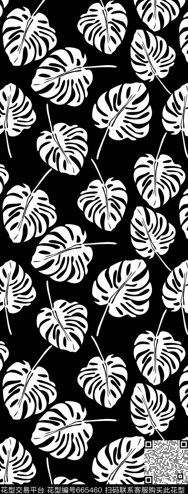叶子简洁时尚丝巾长巾传统印花华亿平台下载（图片编号: 665460） - 瓦栏（Walan）